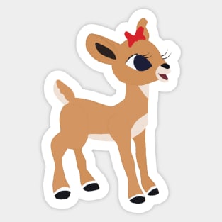 Classic Christmas Clarice the Reindeer © GraphicLoveShop Sticker